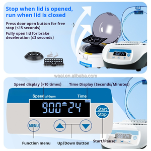 Weiai Multifunctionele 12000Rpm Hoge Snelheid Mini Pcr Laboratorium Centrifuges Machine 0.2-5Ml Digitale Microhematocrietcentrifuge - Product Image 2