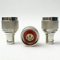 Adaptateur en laiton de type N mâle vers BNC femelle, connecteur coaxial RF droit pour la radiocommunication, les réseaux sans fil, les systèmes de surveillance