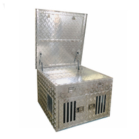Caisse de Transport Double en Aluminium pour Chiens de Chasse, Camion, avec Rangement Supérieur