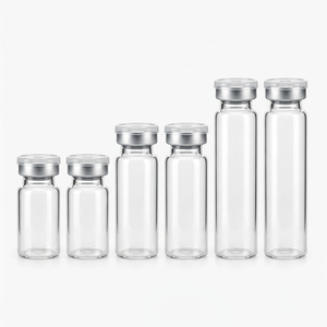 Medical High Transparent Glass Xilin Vials Matched Silver Aluminum Lids Multiple Capacities for Biotech Specimen Subpackaging - Product Image 2