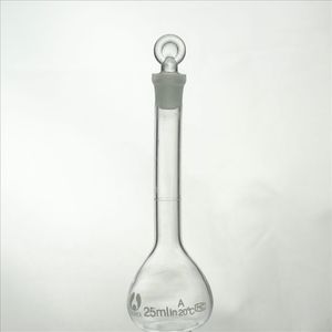 Fiole volumétrique de 25 ml, blanche, 25 ml, qualité A, fiole volumétrique transparente, équipement de laboratoire chimique, consommables de laboratoire. - Product Image 1