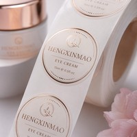 Etiquetas Personalizadas Impermeables de Lujo para Frascos de Crema Facial Cosmética, Diseño de Aceite Esencial en Rollo, para Botellas de Suero