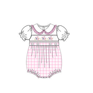 Детская одежда с вышивкой пасхального кролика, детская одежда для девочек, оптовая продажа - Product Image 3