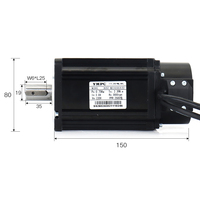 Wavetop-auto YF 730W 750W AC Servo Motor Driver Kits 80ST-M02430+AASD-15A / 80ST-M03520 / 90ST-M02430 untuk Mesin Ukiran