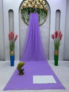 Sari de Diseño con Estampado y Estilo de Volantes de Bollywood para Fiesta, en Georgette Arrugado, para Mujer, Últimos Diseños de Blusas de Sari de la India - Product Image 5