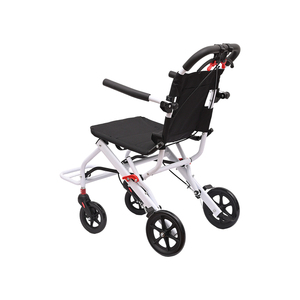 <span class=keywords><strong>Sedia</strong></span> a <span class=keywords><strong>Rotelle</strong></span> Pieghevole in Lega di Alluminio Portatile con Freno a Mano, Ausilio Leggero per la Mobilità di Anziani e Disabili, Pronta per Viaggi in Aereo - Product Image 4