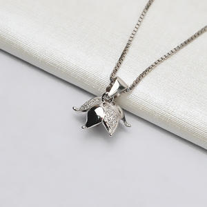 ที่ใส่จี้ไข่มุกแบบ DIY สำหรับผู้หญิง ยี่ห้อ Wenchi Han ทำจากเงินแท้ S925 พร้อมฝาปิดทรงหมวกใหญ่ ชุบทอง 24K รุ่น 14337 - Product Image 4