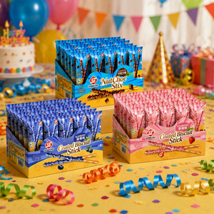 Biscotti Assortiti Halal con Rivestimenti al Cioccolato, Fragola e Mirtillo e Nucleo Croccante di Grano per Acquirenti al Dettaglio - Product Image 1