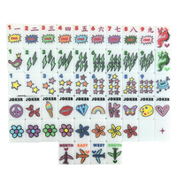 Juego de Fichas de Mahjong de Acrílico de Lujo - 160 Piezas Plegables de una Sola Capa Blancas para Entretenimiento Familiar y Infantil