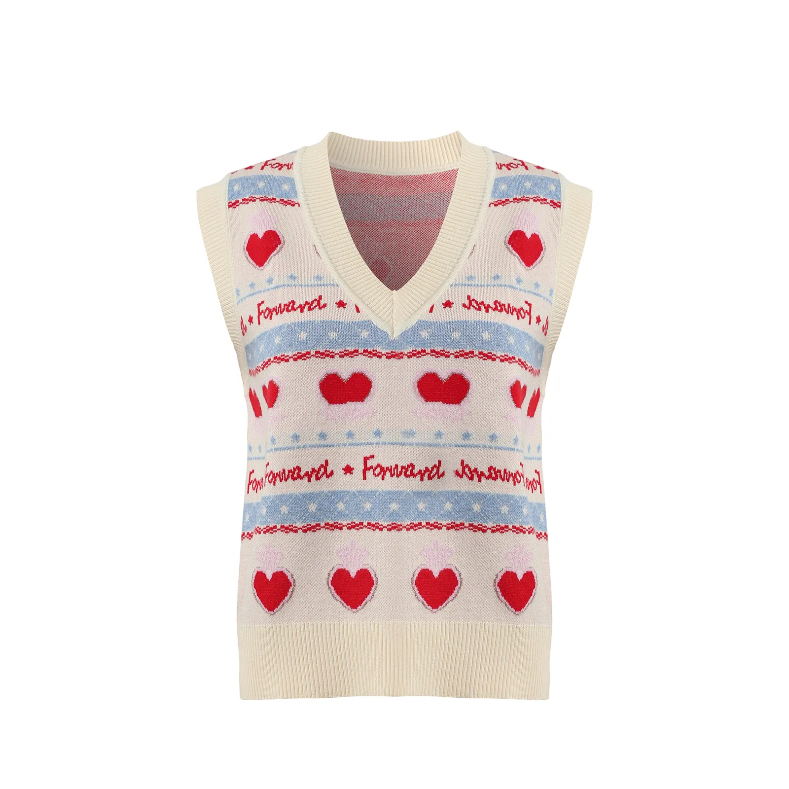 Maglione da donna primavera autunno Casual con scollo a V gilet Love in maglia