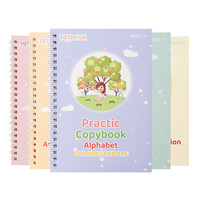 Cuaderno de Caligrafía Reutilizable con Ranuras Mágicas, Logotipo Personalizado, Cuaderno de Práctica Duradero para Practicar la Escritura a Mano en Inglés