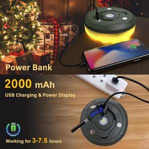 Lámpara LED Recargable Portátil para Tienda de Campaña, Cuerpo de ABS Resistente, Impermeable, Ajustable, Lámparas de Cadena para Acampar al Aire Libre, Batería para Uso en Jardín - Product Image 4