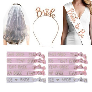 Yili sposa di nuovo stile per essere velo di fascia di gallina da sposa per essere velo di velatura con velo distintivo coriandoli per la celebrazione della doccia nuziale - Product Image 2