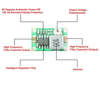 Mini 360 RC pesawat modul dengan baru LM2596 4.75 v-23 V ke 1 v-17 V DC-DC Buck konverter Step Down 4.75 v-23 V 1 v-17 V Mini360 PCB PCBA