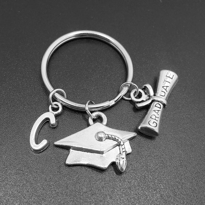 Personalized Graduation Keychain Holder Custom Metal Keyring