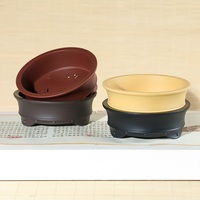 Dia.15cm H.5cm Plastique Bambou Forme Ronde Peu Profonde Bonsaï Pot pour Bonsaï