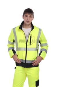 Traje de Lluvia de Alta Visibilidad NFPA 2112, Chaqueta y Pantalones Resistentes al Fuego e Impermeables, Ropa de Trabajo de Seguridad - Product Image 1