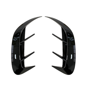 Mercedes-Benz C-Class W206 Sport Edition Rear Bumper Canards Black Carbon Fiber Pattern ABS Clip-On Adhesive Style - Product Image 3