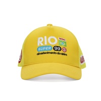Gorra de camionero ligera con visera curva, color personalizado, con logotipo bordado personalizado, de 5 paneles, para la moda de verano.