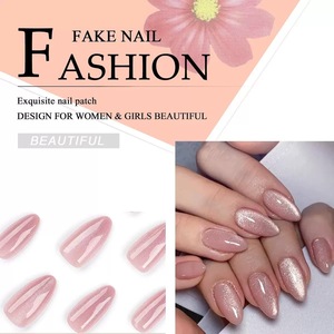 <span class=keywords><strong>Uñas</strong></span> Postizas <span class=keywords><strong>de</strong></span> Alta Calidad al por Mayor, <span class=keywords><strong>Uñas</strong></span> Acrílicas Rosadas Hechas a Mano con Pegamento, Diseño Personalizado para Mujeres y Niñas - Product Image 3