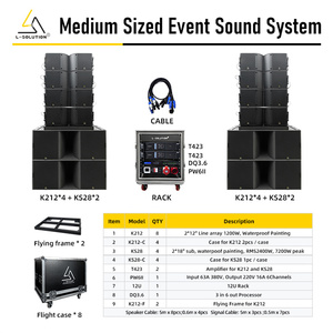 Ensemble de 8+4 enceintes passives 4800W K212 avec double subwoofer K28 – Système audio professionnel pour concerts K212+KS28 8+4 - Product Image 2