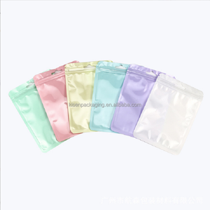 Stock 6*10cm Sachet refermable pour macarons, auto-scellant, mini sac ziplock, membrane perlée colorée, impression en gravure pour accessoires de mode - Product Image 4