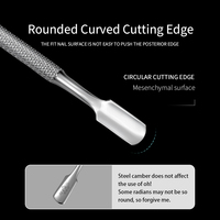 Pelle en acier ultra-mince exfoliante professionnelle en acier inoxydable à double tranchant pour enlever les ongles et pousser les cuticules