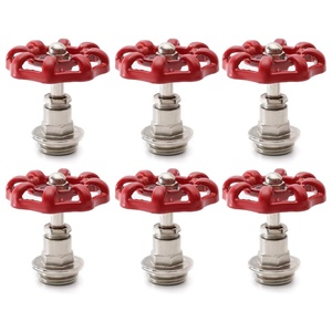 红色工业管道插头手轮复古仿古装饰管道配件蒸汽朋克复古搁板支架DIY管道 - Product Image 6