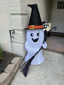 Decorazione Halloween Pop-Up 3D Luminosa con Fantasma e <span class=keywords><strong>Scopa</strong></span> da <span class=keywords><strong>Strega</strong></span>, Ornamento da Esterno Pieghevole a Prezzo di Fabbrica Nicro - Product Image 5