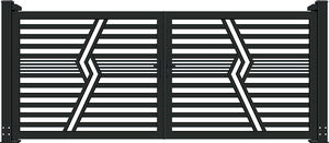 Portes de villa de sécurité personnalisées <span class=keywords><strong>en</strong></span> usine solide Porte battante automatique de conception de grain de <span class=keywords><strong>bois</strong></span> de jardin <span class=keywords><strong>en</strong></span> aluminium - Product Image 5