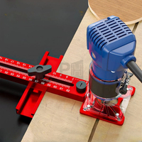 Soporte de Fresado 3 en 1 para Router, Herramienta Auxiliar Circular para Corte y Fresado de Madera, Plantillas de Corte Circular de Aluminio para Router