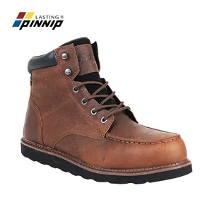 PINNIP Pangolin Lightweight Safety Shoes Cow Leather Work boots with Steel Toe Men and Women