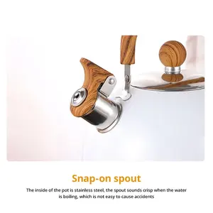 Nuovo bollitore <span class=keywords><strong>per</strong></span> fornelli a <span class=keywords><strong>Gas</strong></span> con fischio dipinto a spruzzo bianco <span class=keywords><strong>per</strong></span> far bollire teiere d'acqua da 2,5 litri <span class=keywords><strong>per</strong></span> far bollire l'acqua in acciaio inossidabile <span class=keywords><strong>teiera</strong></span> da pranzo - Product Image 5