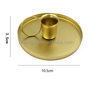 <span class=keywords><strong>Bougeoir</strong></span> en fer Centres de table rustiques pour tables Bougeoirs coniques Chandeliers avec poignée Plateau à bougies <span class=keywords><strong>noir</strong></span> mat - Product Image 4