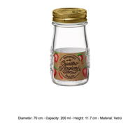Bouteille en verre Bormioli Rocco 4 Stagioni 20 cl H 11,6 cm Ø 7 cm sans bouchon