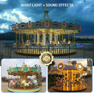 Carnaval Niños Diversión Paseo Doble Capa Carrusel Caballos Para Niños Adultos - Product Image 2