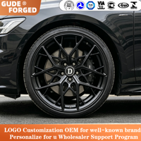 Jantes forgées GUDE entièrement noires brillantes 17" 18" 19" 20" 21" 5x100 5x105 5x108 5x110 5x112 PCD pour BMW Série 3 M2 M3 M4 E46 F15 F30