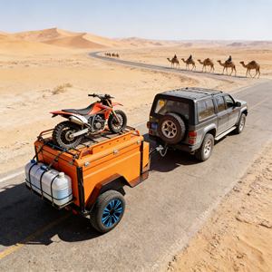 Remolque de Viaje Espacioso de Nuevo Diseño, Remolque de <span class=keywords><strong>Caravana</strong></span> Resistente para Campamentos de Grupos Grandes, Formación de Equipos y Viajes al Aire Libre - Product Image 2