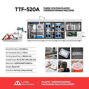 Vollautomatische PET/PP/PVC Einweg-Plastik-Lebensmittelbehälter-Herstellungsmaschine mit Servomotor & Touchscreen-Steuerung - Product Image 2