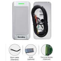 Lector de Tarjetas de Control de Acceso Independiente, Resistente al Agua, RFID 125KHz y 13.56MHz, 3 en 1, EM/H-ID/Mifare, Lector de Tarjetas Wiegand