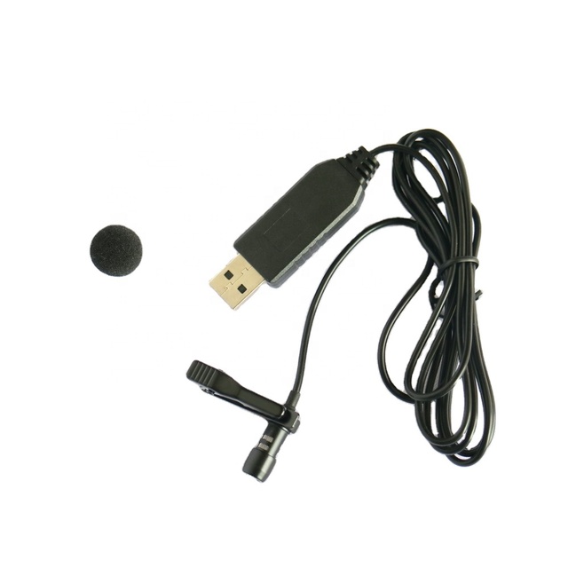 Professional USB 2.0 Tie Clip Lapel Voice Mic Recording USB Condenser Studio PC Laptop Microphone