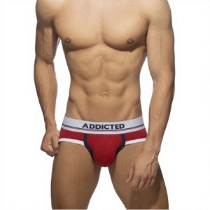 Sexy Fashion Men's Underwear Brief <b>Boxers</b> Mid-Rise Knitted Print Breathable Cotton Adult - Product Image 2