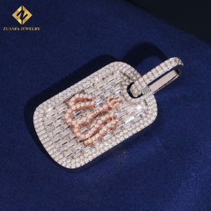 Vente flash, cadeau raffiné, pendentif en argent sterling 925 avec moissanite VVS, pendentif en argent 925, moissanite Ice Out, testeur de diamant avec certificat GRA - Product Image 6