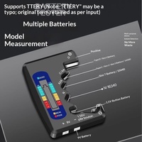 Détecteur de puissance de batterie haute précision, instrument de mesure numérique de la capacité avec affichage du niveau de charge restant