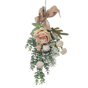 Bouquet de fleurs artificielles Southern Rose à suspendre au mur, rose orange, décoration d'intérieur CF01104 - Product Image 5