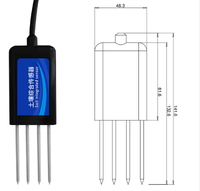 Analyseur d'humidité du sol portable agricole Lorawan, mesure de la température, de l'EC, du taux d'eau et du pH, matériau ABS