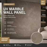 Panneau mural en PVC TECONVEL pour intérieur moderne, texture marbre UV-001, effet 3D, imperméable, ignifuge, anti-moisissure, haute brillance, pour la maison