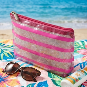 <span class=keywords><strong>Borsa</strong></span> da Spiaggia Trasparente <span class=keywords><strong>Fucsia</strong></span> in PVC con Chiusura a Cerniera, Impermeabile, per Uso Quotidiano, Riciclabile, Primavera-Estate - Product Image 2