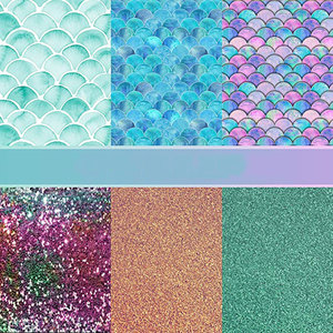 Aquarelle facile <span class=keywords><strong>à</strong></span> presser coupe paillettes sirène <span class=keywords><strong>fer</strong></span> sur papier de sublimation personnalisé feuilles d'encre de transfert <span class=keywords><strong>infusible</strong></span> - Product Image 5