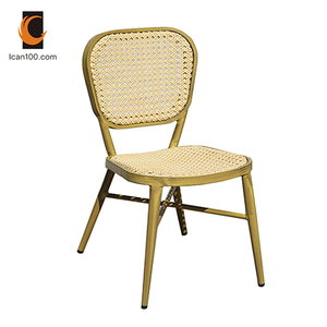 Muebles de ratán rústico de estilo europeo, silla de Metal de mimbre de bambú para restaurante - Product Image 2